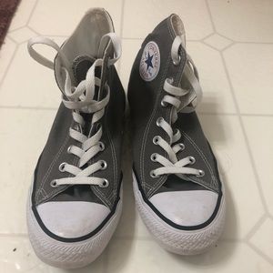 grey high top converse